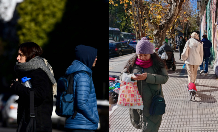 Termómetro marcando temperatura fría en un día despejado