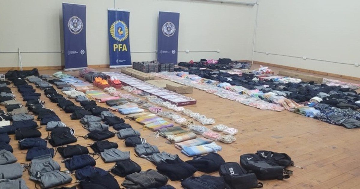 Mercadería incautada en allanamiento por contrabando en Mendoza