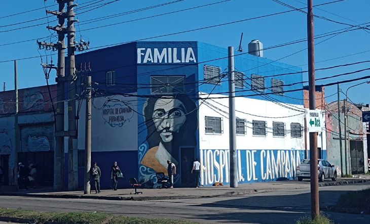 Voluntarios de la Parroquia San José en el hospital de campaña de Crovara y Guatemala