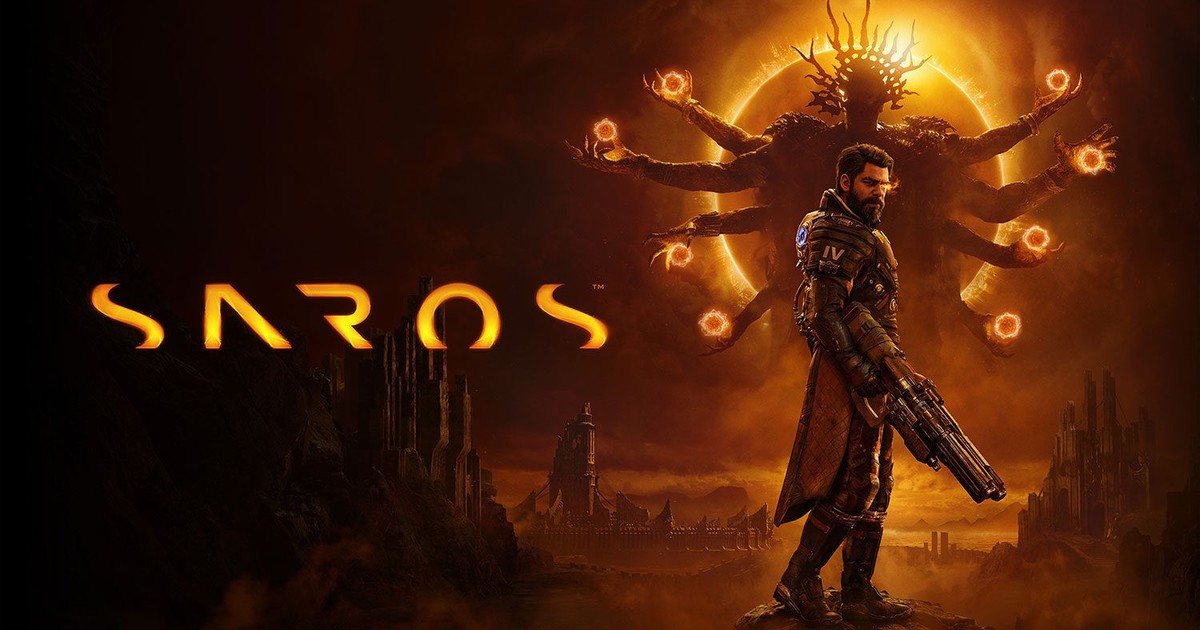 Captura de pantalla del videojuego Saros con ambientación espacial y combates