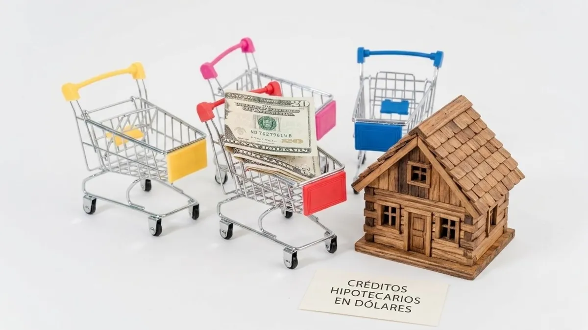 Gráfico de la evolución de la relación UVA/dólar con tendencia alcista