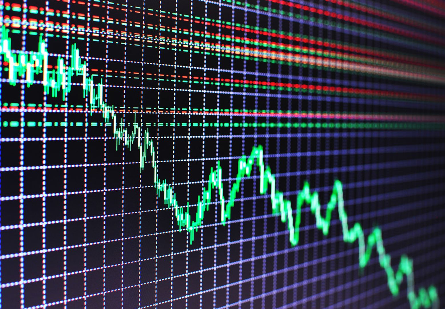 Gráfico de cotización de tokens de Anthropic y OpenAI en descenso