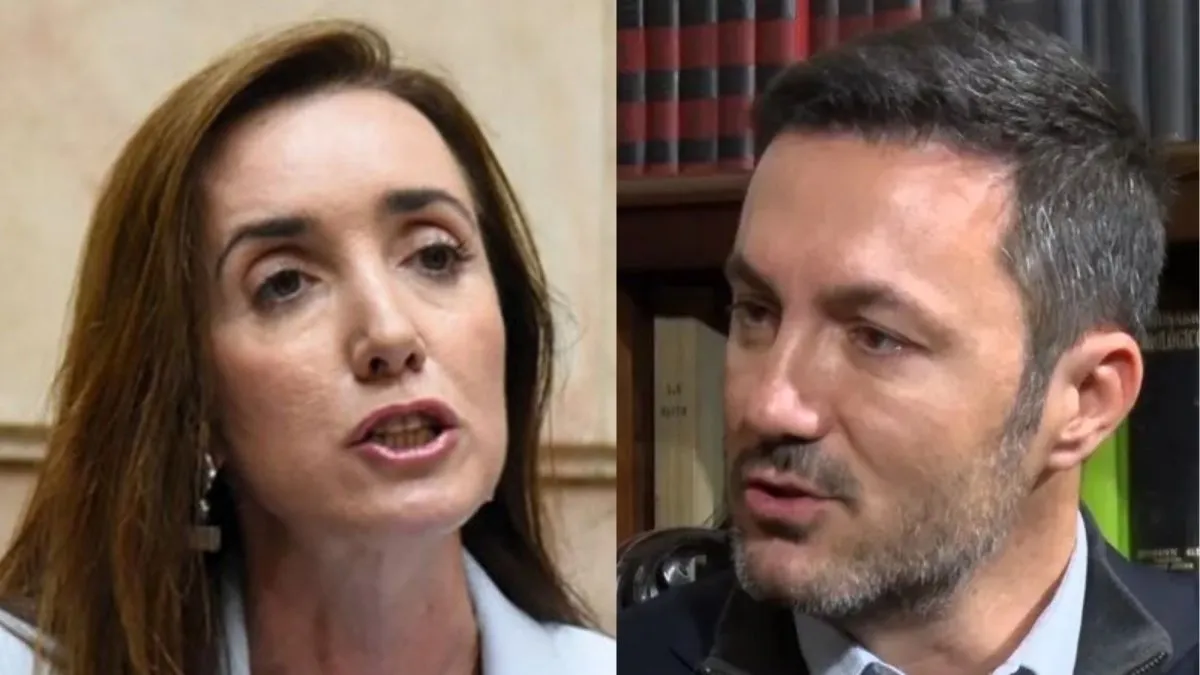 Luis Petri y Victoria Villarruel en un acto oficial