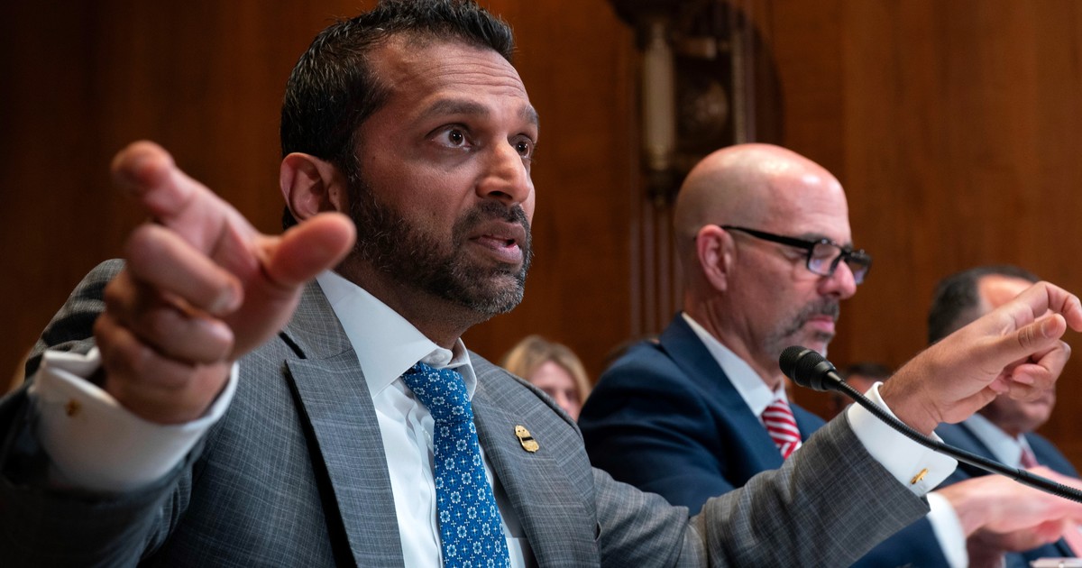 Kash Patel en una audiencia del Senado de Estados Unidos