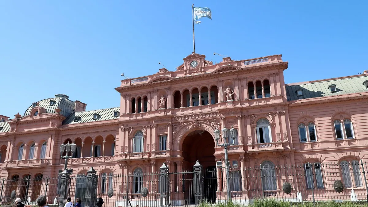 Fachada de la Casa Rosada en Buenos Aires