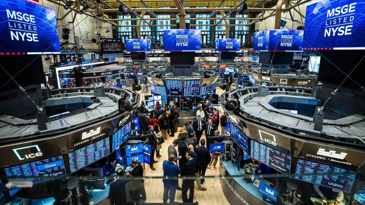 Gráfico de cotizaciones de Wall Street en alza