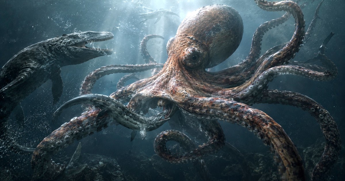 Fósiles de mandíbulas de pulpo gigante prehistórico