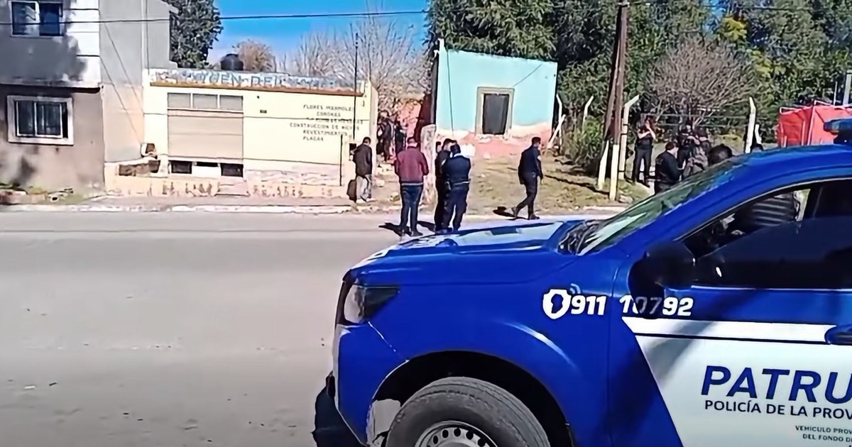 Perro de raza grande en un terreno baldío