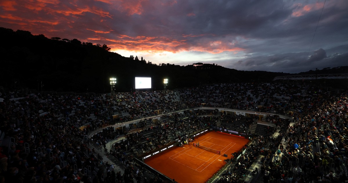 Vista aérea del Foro Itálico con el Estadio Olímpico y las canchas de tenis
