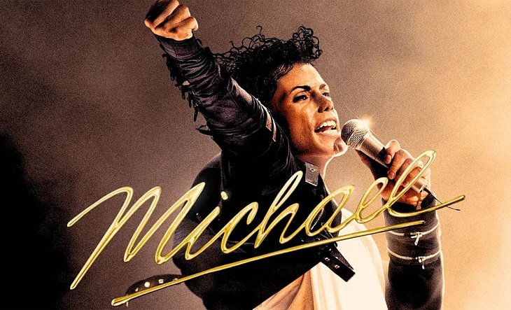 Afiche de la película Michael con el rostro de Michael Jackson