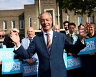 Nigel Farage en un evento político previo