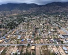 Vista aérea de una zona residencial devastada por el incendio Eaton en Altadena