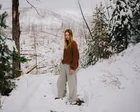 Eva Lighthiser, activista climática de 20 años, en una protesta
