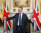 Bandera del Reino Unido y bandera de la Unión Europea