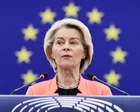Ursula von der Leyen habla en una conferencia de prensa