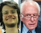 Bernie Sanders y Will Lawrence en un evento de campaña