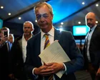 Nigel Farage en una conferencia de prensa