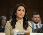 Tulsi Gabbard en una conferencia de prensa