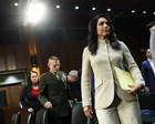 Tulsi Gabbard en una conferencia de prensa