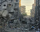 Edificios destruidos tras bombardeos en el sur de Líbano