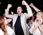 Gerry Hutch en un acto de campaña electoral