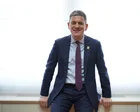 David Miliband hablando en un festival literario