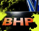 Logo de BHP sobre fondo gris