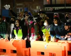 Manifestantes frente al centro de detención Delaney Hall en Nueva Jersey