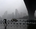 Mapa meteorológico de Australia con zonas de alerta por tormentas