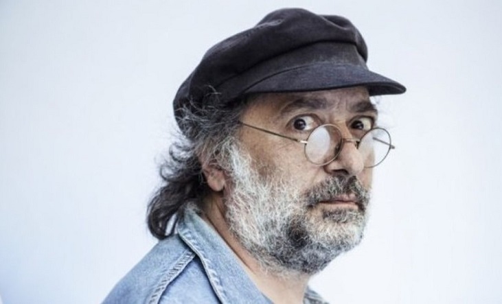 Pedro Saborido y Felipe Pigna en el escenario del Teatro Universidad