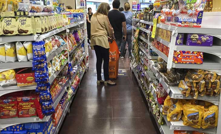 Gráfico de inflación con tendencia a la baja