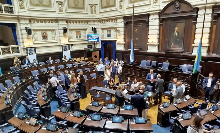 Vista del recinto de la Cámara de Diputados bonaerense