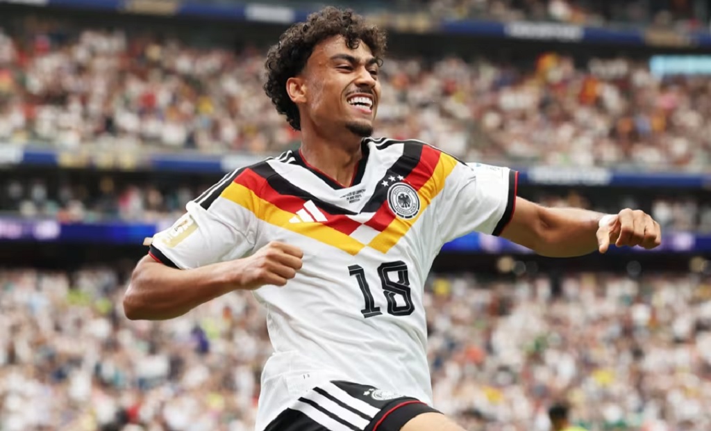 Jugadores de Alemania celebran un gol en el partido contra Curazao