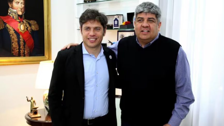 Pablo Moyano habla en un acto sindical