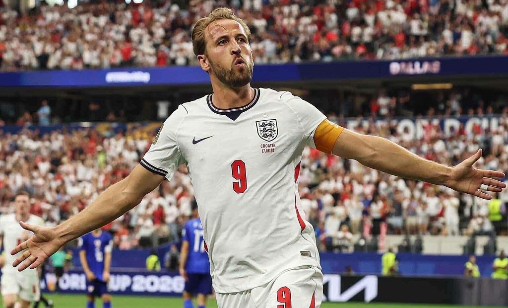 Jugadores de Inglaterra celebrando un gol en el Mundial 2026