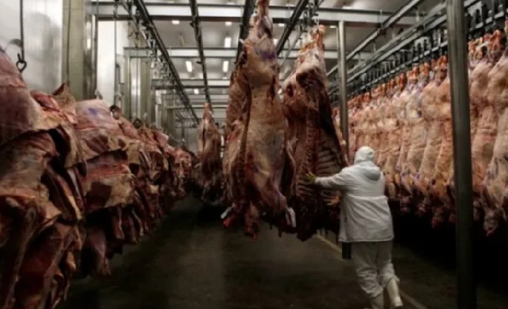 Cortes de carne vacuna en una carnicería
