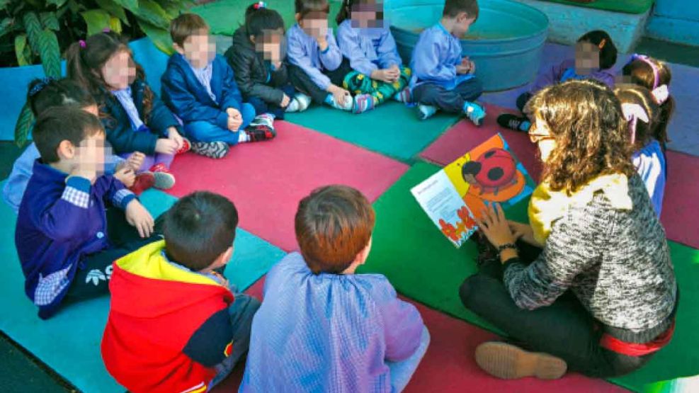 Niños en un jardín de infantes argentino