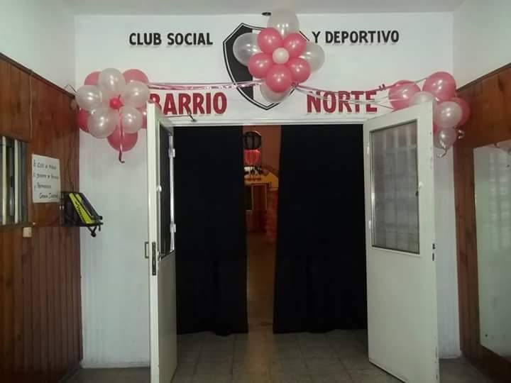 Fachada del Club Barrio Norte en avenida General Mosconi