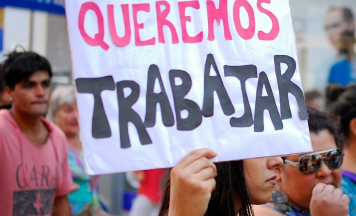 Gráfico de desocupación en Argentina primer trimestre 2026
