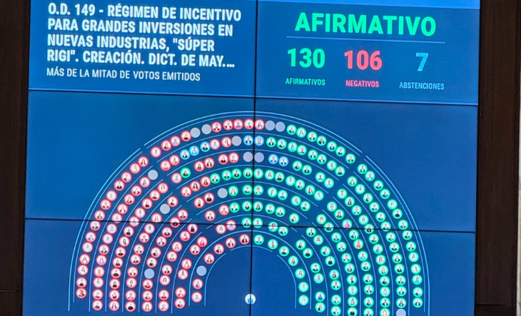 Votación en la Cámara de Diputados de Argentina