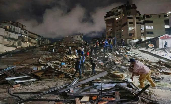 Edificios colapsados en Venezuela tras los terremotos del 24 de junio