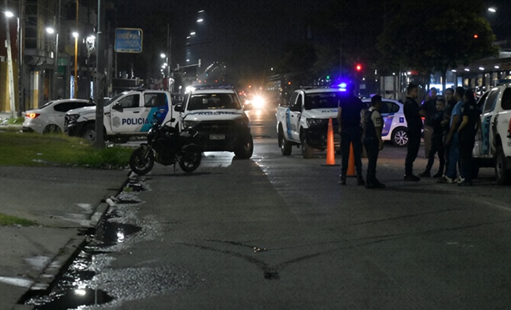 Policía en operativo en La Matanza