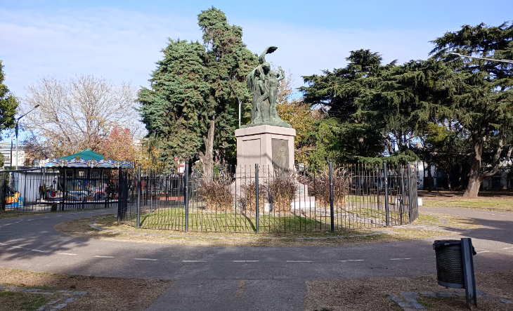 Plaza Alsina en Villa Sarmiento, zona del secuestro