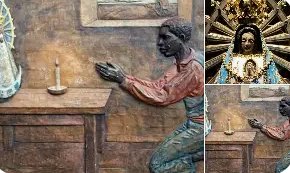 Imagen de la Virgen de Luján y el Negrito Manuel