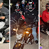 Policía durante allanamiento en La Matanza