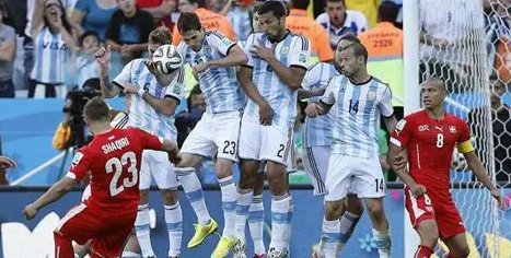 Jugadores de la Selección argentina celebrando un gol