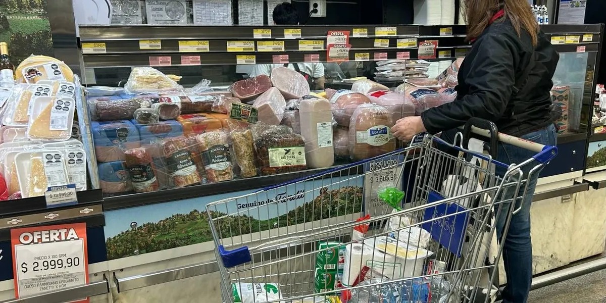 Gráfico de inflación mensual en descenso