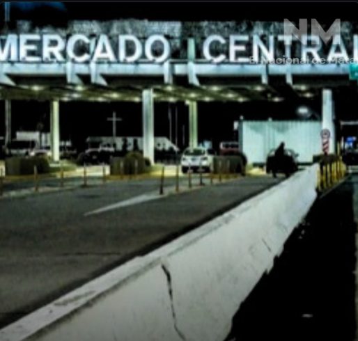 Camión estacionado en el sector de cargas del Mercado Central