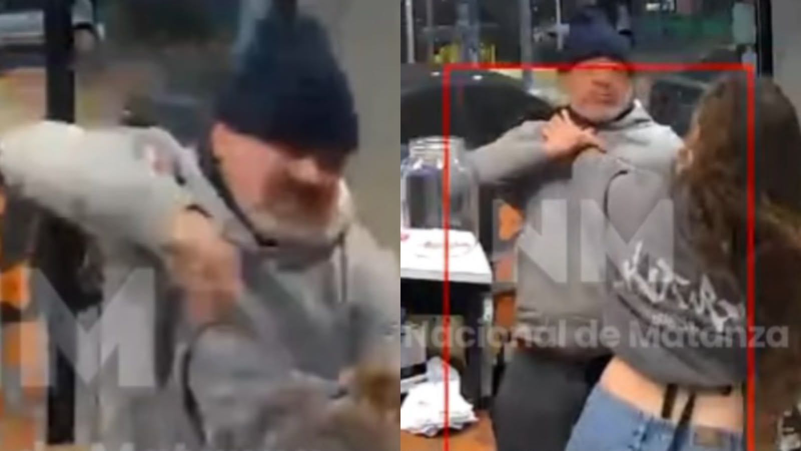 Hombre detenido por policía en la vía pública