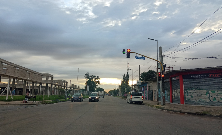 Cielo nublado sobre un barrio de La Matanza